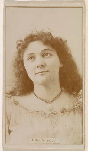 Effie Snyder, from the Actresses series (N245) issued by Kinney Brothers to promote Sweet Caporal Cigarettes by Kinney Brothers Tobacco Company, photograph, 1890