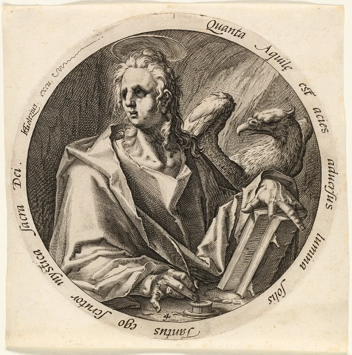 Saint John, plate four from The Four Evangelists by Jacob de Gheyn II
Hendrick Goltzius, print, 1588
