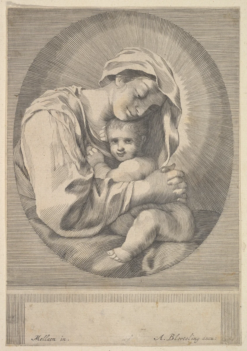 Virgin and Child by Abraham Blooteling, print, 1598-1688