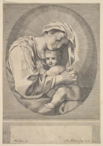 Virgin and Child by Abraham Blooteling, print, 1598-1688