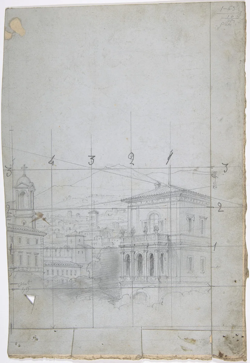 Design for a Stage Set at the Opéra, Paris by Eugène Cicéri, drawing, 1830-1890