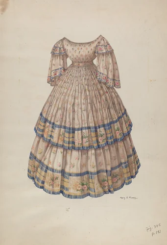 Dress with Hoop Skirt by Mary E. Humes, index of american design, 1935-1942