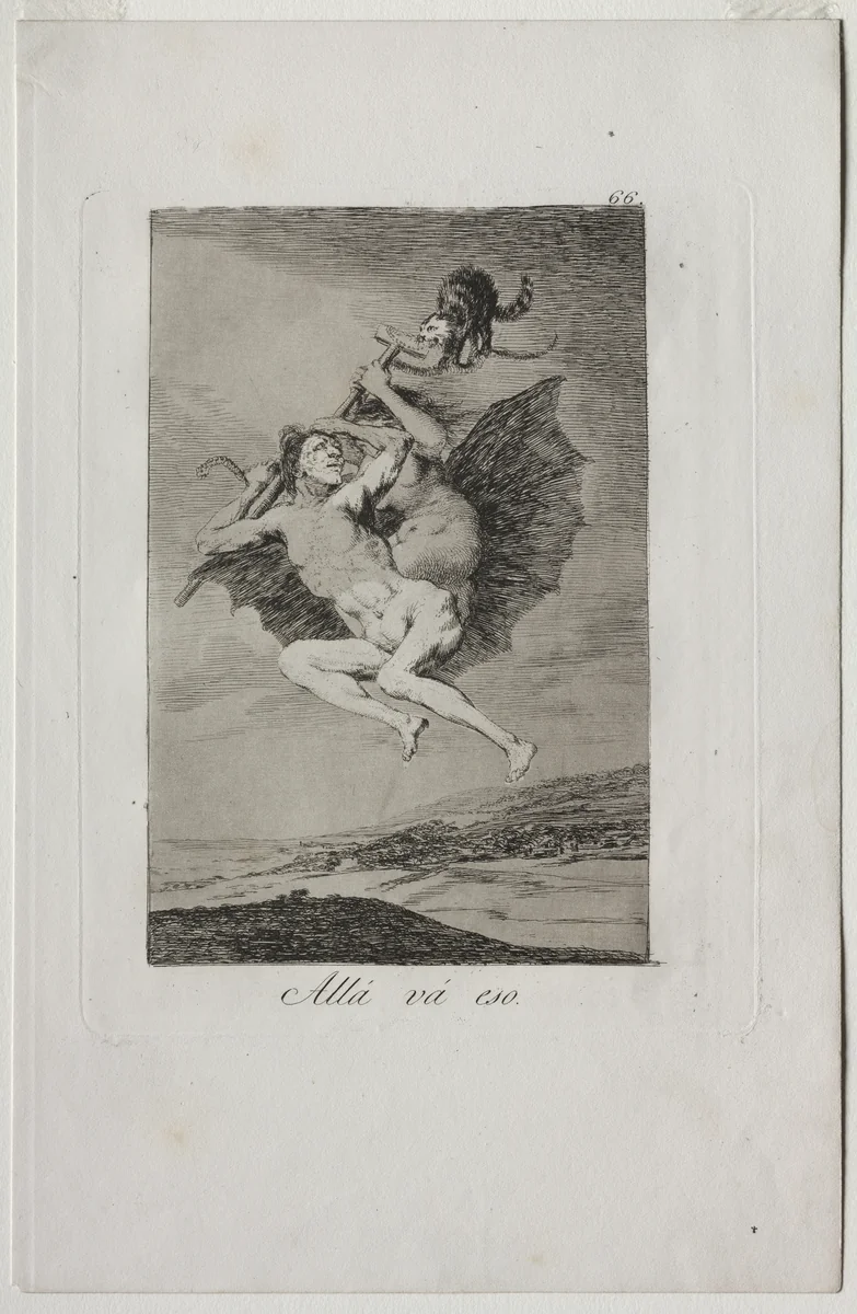 There It Goes, Plate 66 by Francisco de Goya, print, 1799