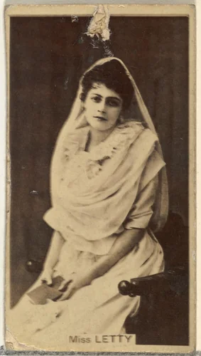 Miss Letty, from the Actors and Actresses series (N145-8) issued by Duke Sons & Co. to promote Duke Cigarettes by W. Duke, Sons & Co., photograph, 1890-1895