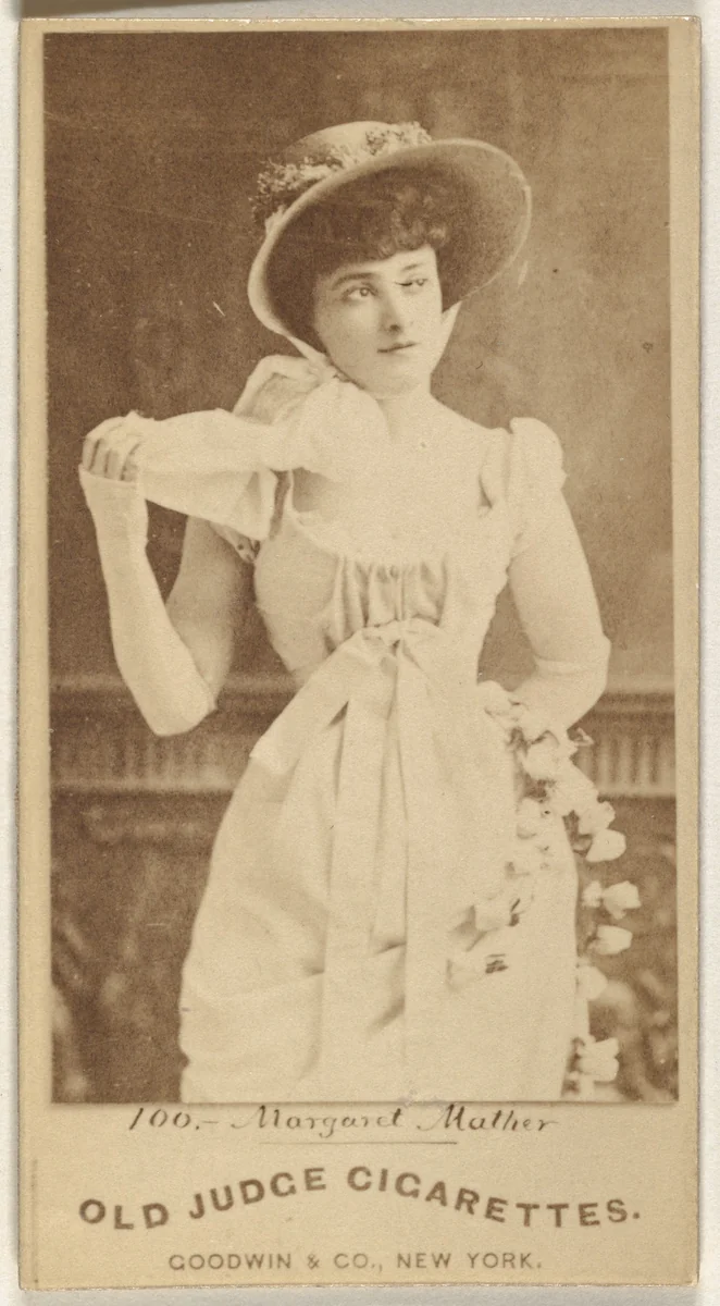 Margaret Mather, from the Actors and Actresses series (N171) for Old Judge Cigarettes by Goodwin & Company, photograph, 1886-1890