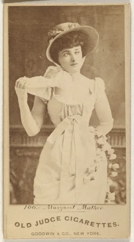 Margaret Mather, from the Actors and Actresses series (N171) for Old Judge Cigarettes by Goodwin & Company, photograph, 1886-1890