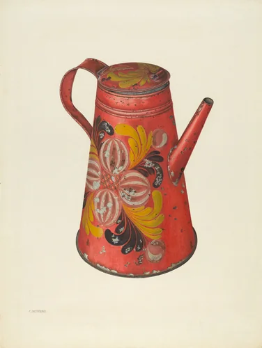 Coffeepot by Charles Henning, index of american design, 1940