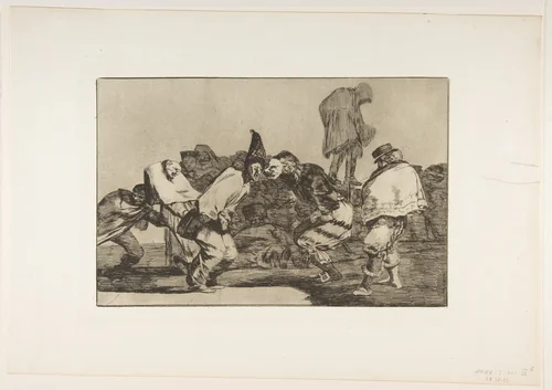 Carnival Folly, from "The Disparates" (Follies / Irrationalities) by Goya, print, 1810-1820
