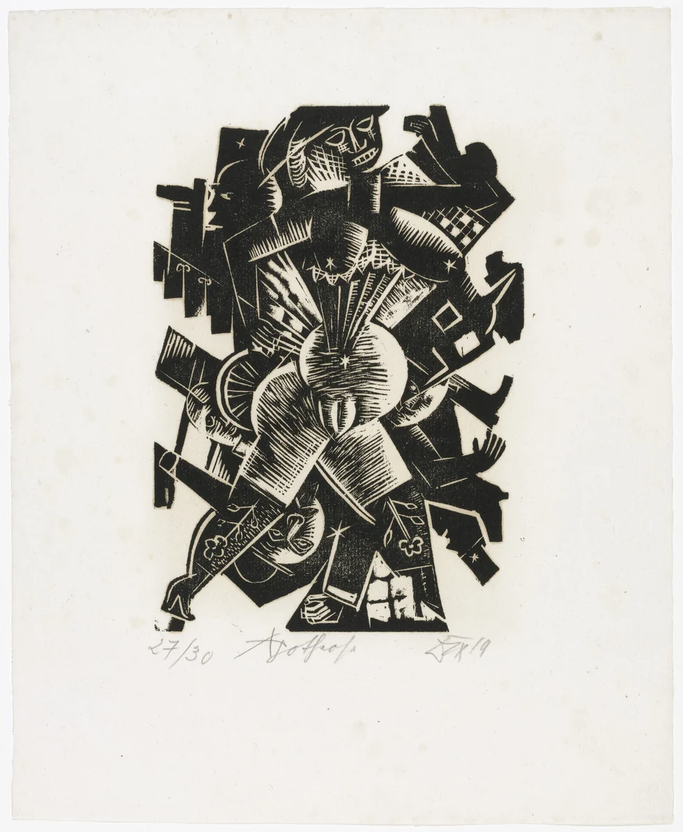 Apotheosis (Apotheose) from the portfolio Nine Woodcuts (Neun Holzschnitte) by Otto Dix, print, 1919