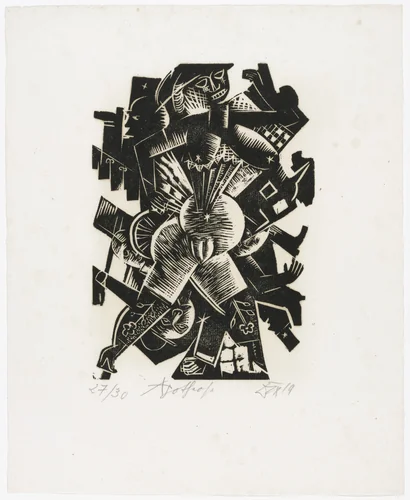Apotheosis (Apotheose) from the portfolio Nine Woodcuts (Neun Holzschnitte) by Otto Dix, print, 1919