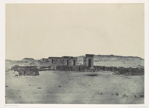 Nubie. Temple et Village de Débôd. Parembole de l'itinéraire d'Antonin by Maxime Du Camp, photograph, 1850