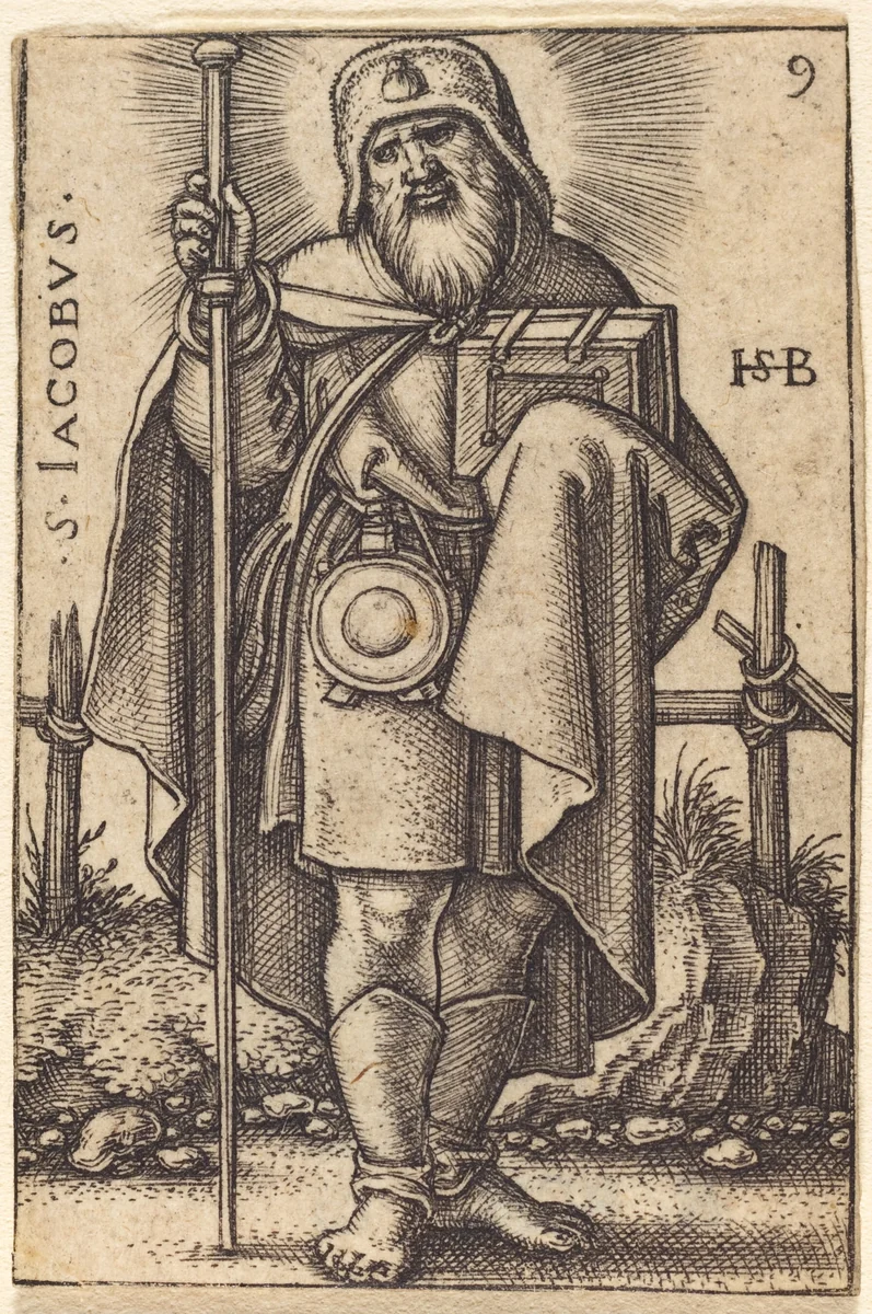 Saint James the Great by Sebald Beham, print, 1545-1546