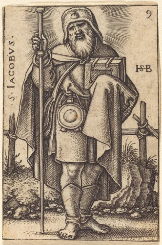 Saint James the Great by Sebald Beham, print, 1545-1546