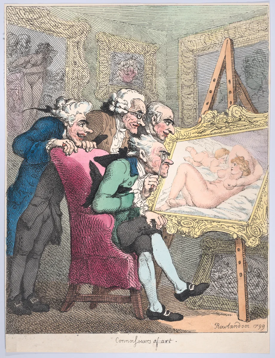 Connoisseurs by Thomas Rowlandson, print, 1799