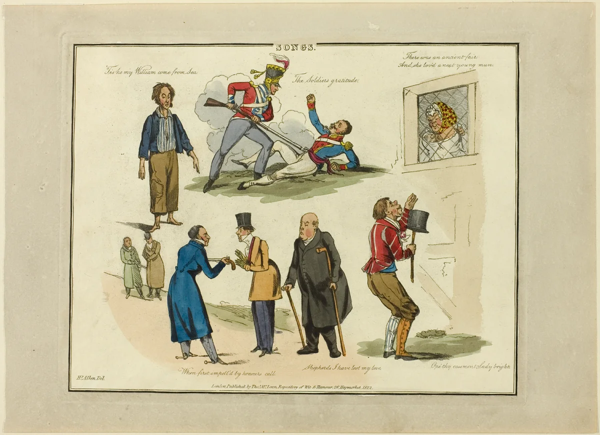 Plate from Illustrations to Popular Songs by Henry Alken, print, 1822
