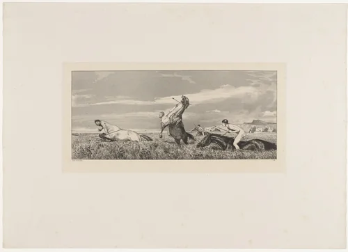 Pursued Centaur (Verfolgter Centaur) from Intermezzi, Opus IV by Max Klinger, print, 1881
