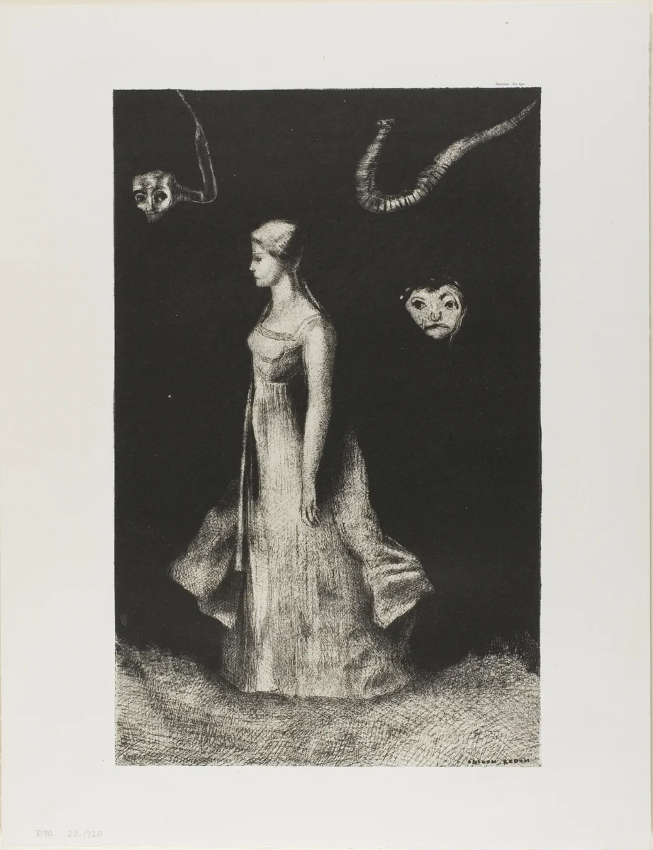 Obsession by Odilon Redon, print, 1894