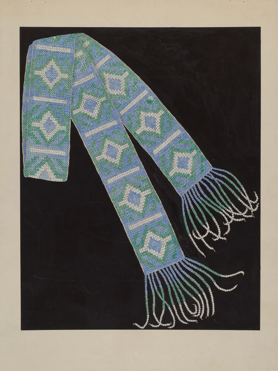 Bead Belt by Gordena Jackson, index of american design, 1936