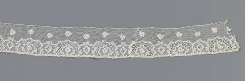 Strook kloskant met aaneengeschakelde schildvormige cartouches by anonymous, other, 1840-1849