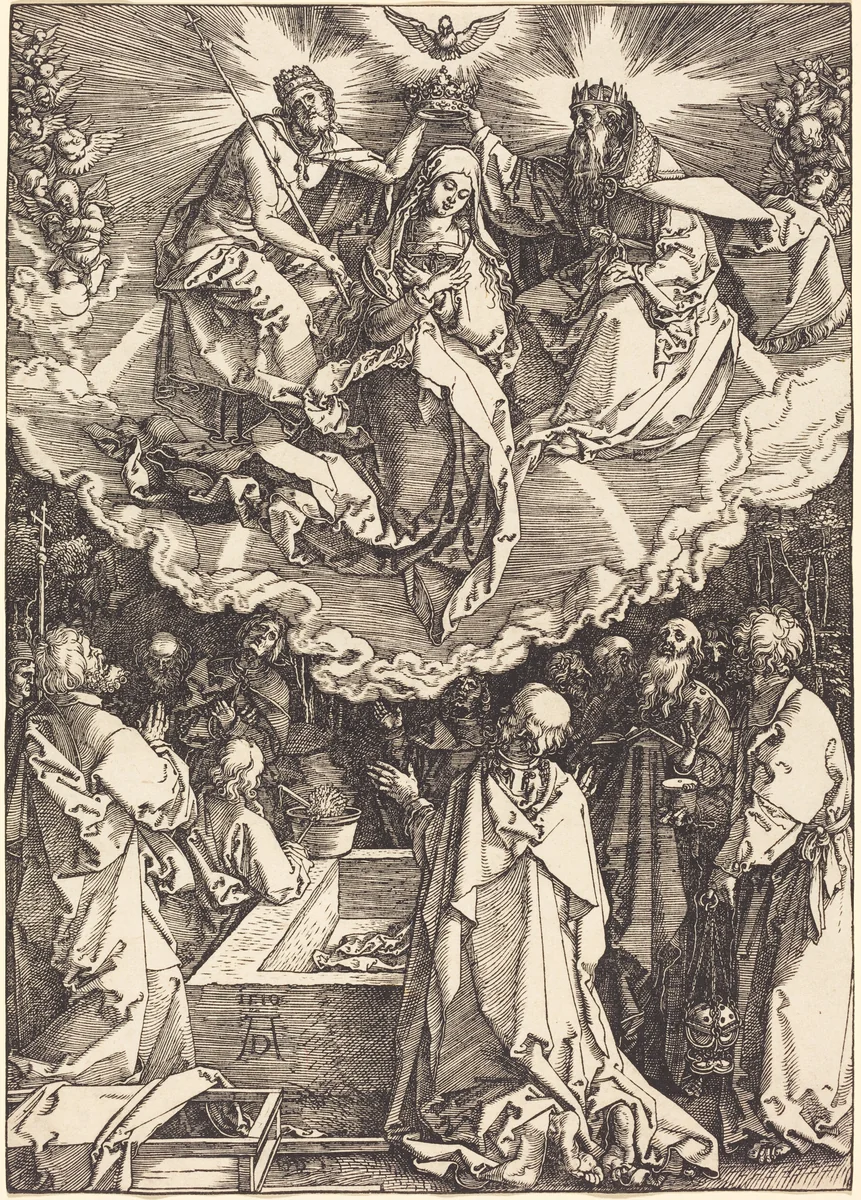 The Assumption and Coronation of the Virgin by Albrecht Dürer, print, 1510