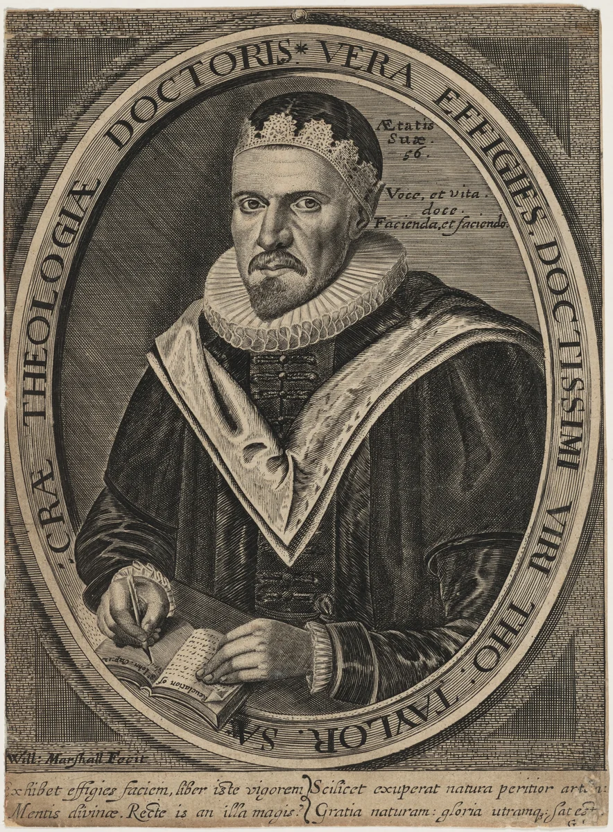 Thomas Taylor, D.D. by William Marshall, print, 1569-1677