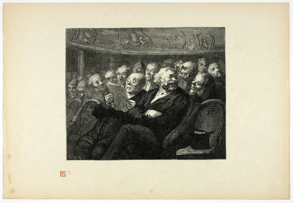 Fauteuils d'orchestre, from Tirage Unique de Trente-Six Bois by Louis Auguste Lepère, print, 1878