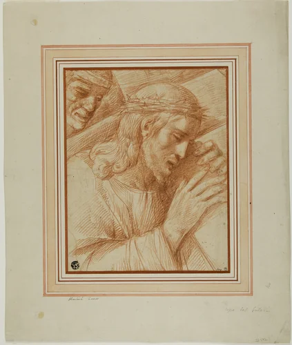 Christ Carrying the Cross by Cesare Rossetti, drawing, 1580-1600