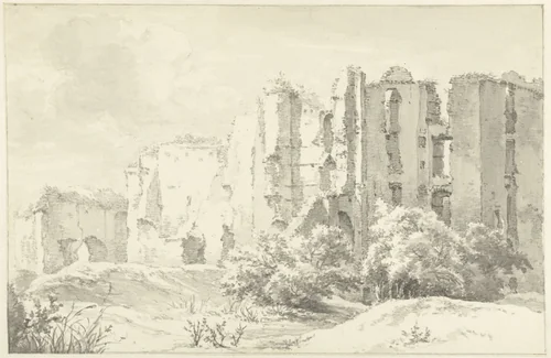 Ruïne van Brederode by Egbert van Drielst, drawing, 1755-1818