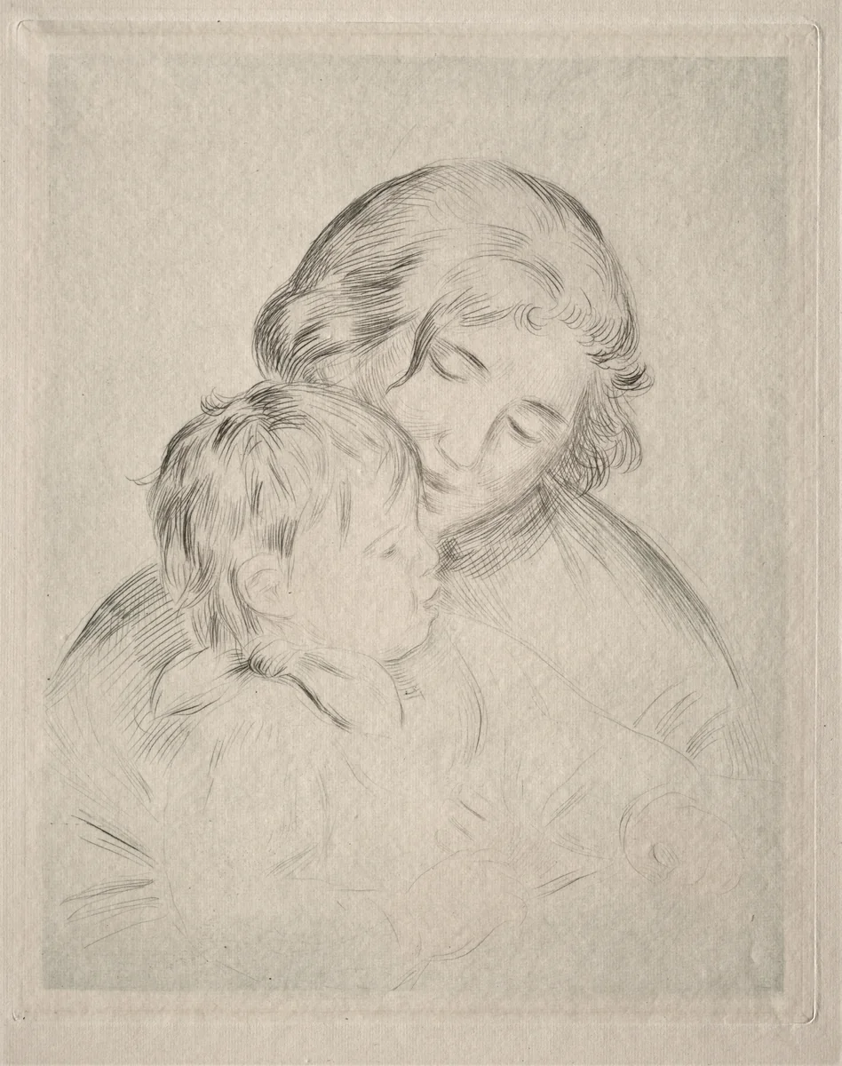 Mother and Child by Pierre-Auguste Renoir, print, 1896