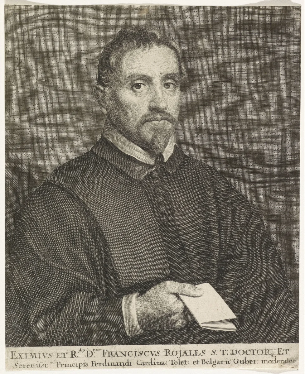 Portret van Francisco Rojales by Lucas Vorsterman, print, 1661-1676