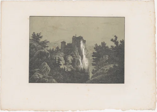 Ruins of a Castle by Karl Blechen, print, 1822-1832