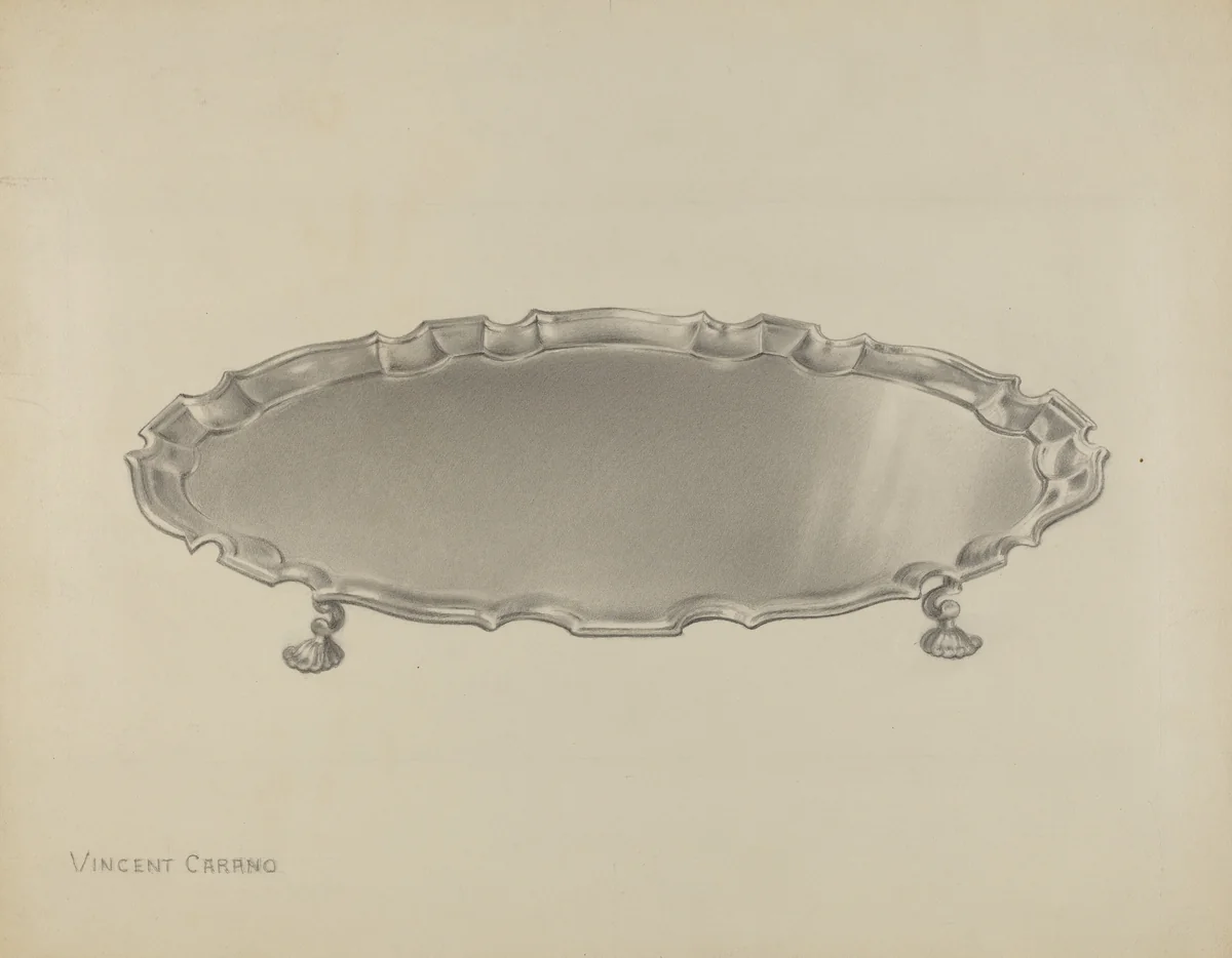 Silver Salver by Vincent Carano, index of american design, 1937