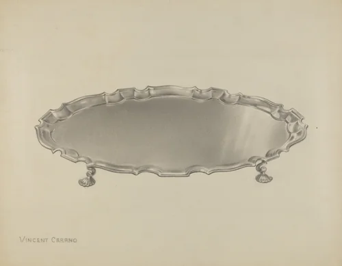 Silver Salver by Vincent Carano, index of american design, 1937