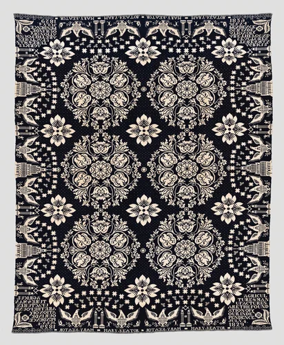 Coverlet by American, artwork, 1829