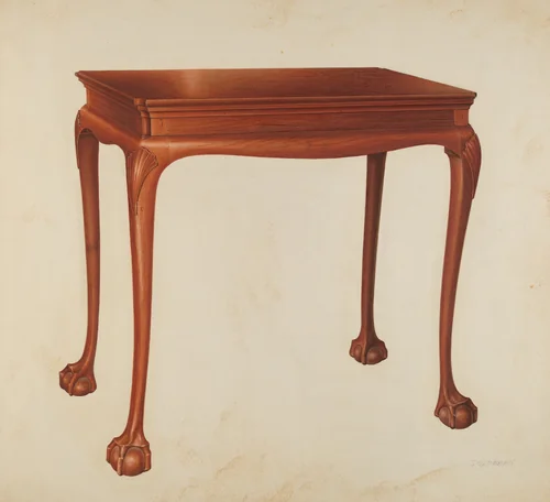 Table by Isadore Goldberg, index of american design, 1941