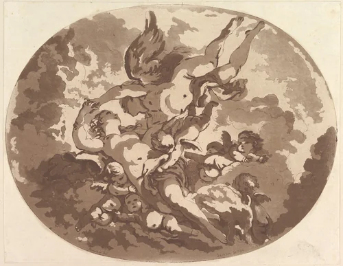 Venus and Cupid by Jean Claude Richard, print, 1766