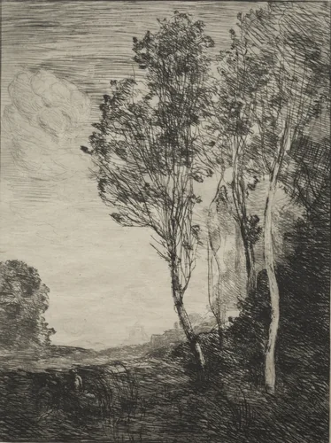Souvenir of Italy by Jean-Baptiste-Camille Corot, print, 1866