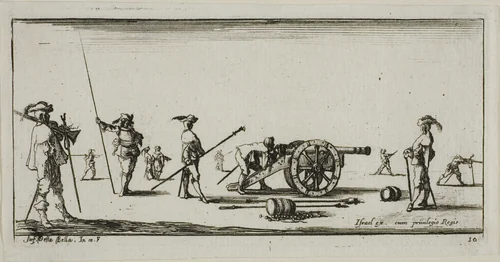 Plate Ten from Drawings of Several Movements by Soldiers by Stefano della Bella, print, 1644