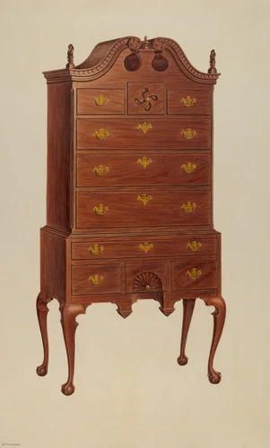 Highboy by Lorenz Rothkranz, index of american design, 1939