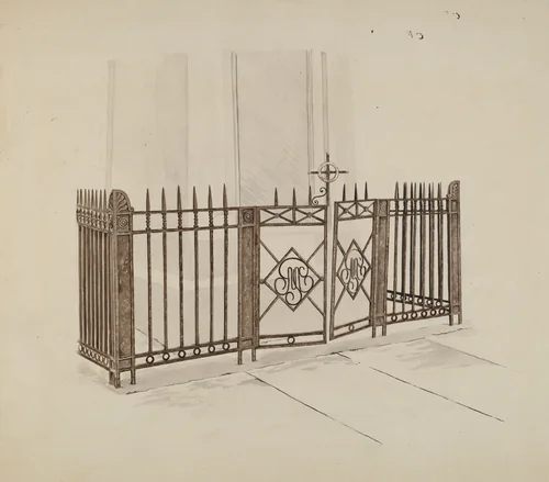 Iron Gate and Fence by Ray Price, index of american design, 1937