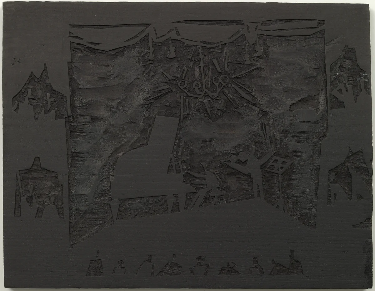 Woodblock for The Virtuoso (Der Virtuose) by Lyonel Feininger, print, 1919