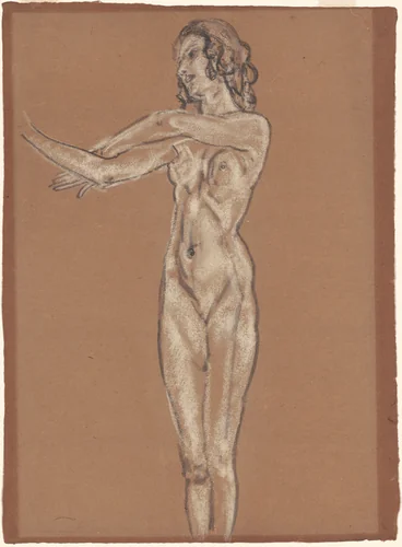 Female Nude by Arthur B. Davies, drawing, 1917-1928