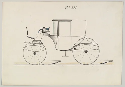 Coupé # 669 by Brewster & Co., drawing, 1850-1870
