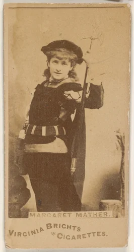 Margaret Mather, from the Actors and Actresses series (N45, Type 1) for Virginia Brights Cigarettes by Allen & Ginter, photograph, 1885-1891
