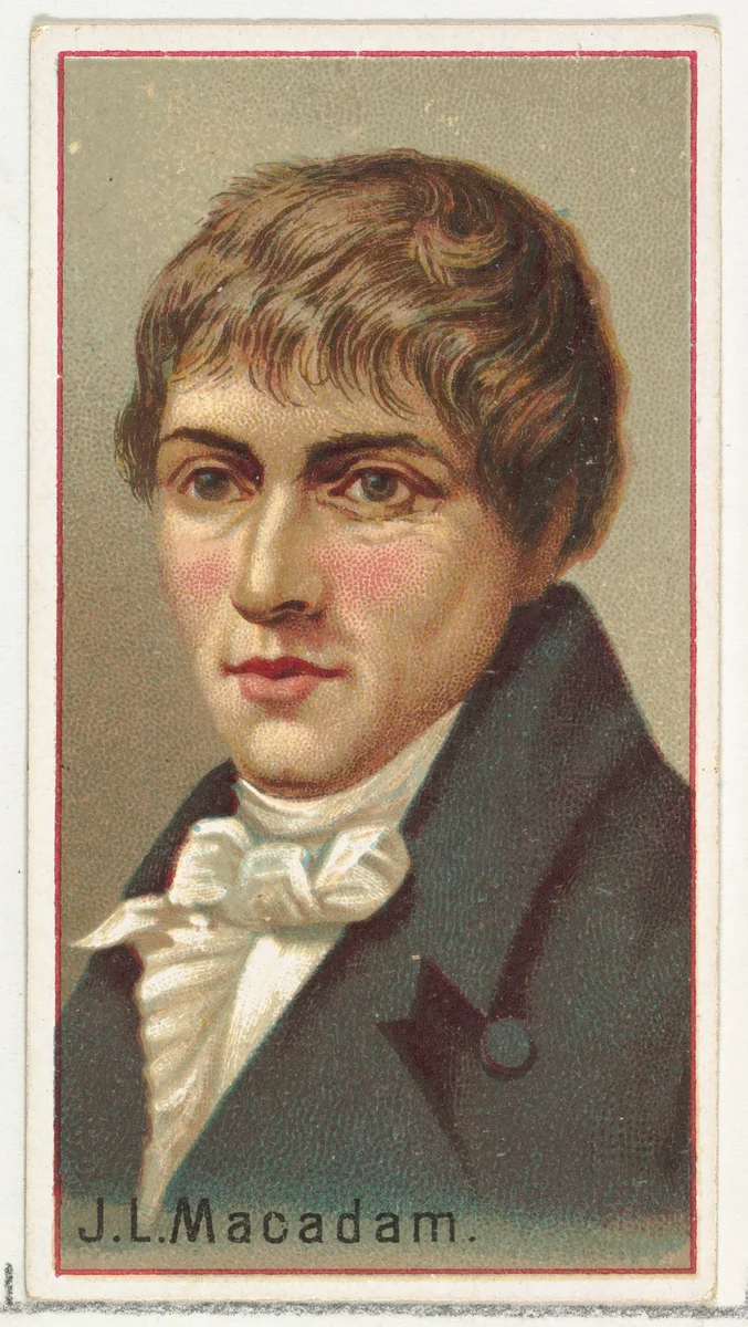 J. L. Macadam, printer's sample for the World's Inventors souvenir album (A25) for Allen & Ginter Cigarettes by Allen & Ginter, print, 1888