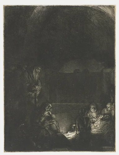 The Entombment by Rembrandt van Rijn, print, 1654