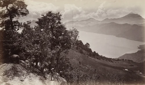 Lake Atitlan by Eadweard Muybridge, photograph, 1875