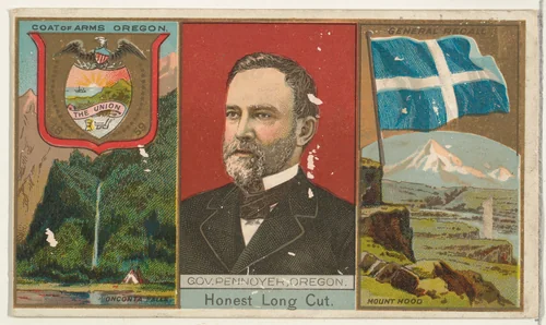 Governor Pennoyer, Oregon, from "Governors, Arms, Etc." series (N133-1), issued by Duke Sons & Co. by W. Duke, Sons & Co., print, 1885-1892