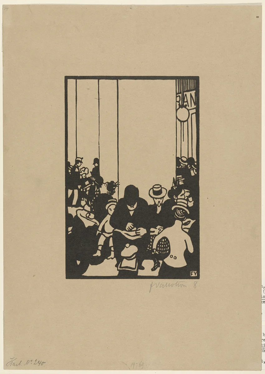 Five O'Clock (plate IV) from The World's Fair (L'Exposition Universelle) by Félix Vallotton, print, 1901