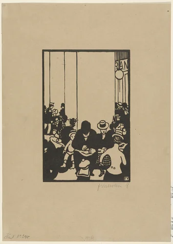 Five O'Clock (plate IV) from The World's Fair (L'Exposition Universelle) by Félix Vallotton, print, 1901